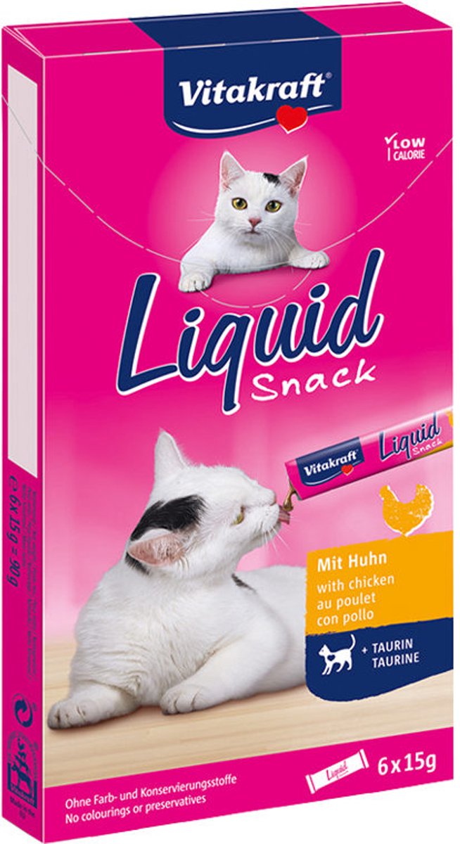Vitakraft Cat Liquid Snack - Kip - 3 doosjes