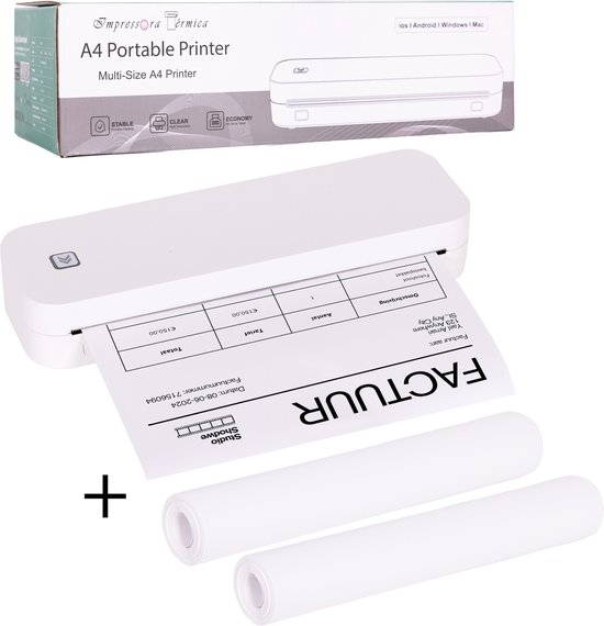 Impressora Térmica® thermische A4 printer – wit – 304 DPI