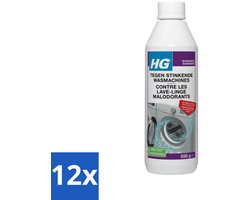 HG - Tegen Stinkende Was - Verwijdert Aanslag Door Vuil & Zeep - 550 g - Voordeelverpakking - 12 stuks