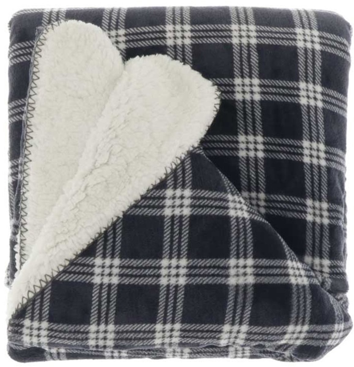 Unique Living Plaid Teo 130x160cm Grijs