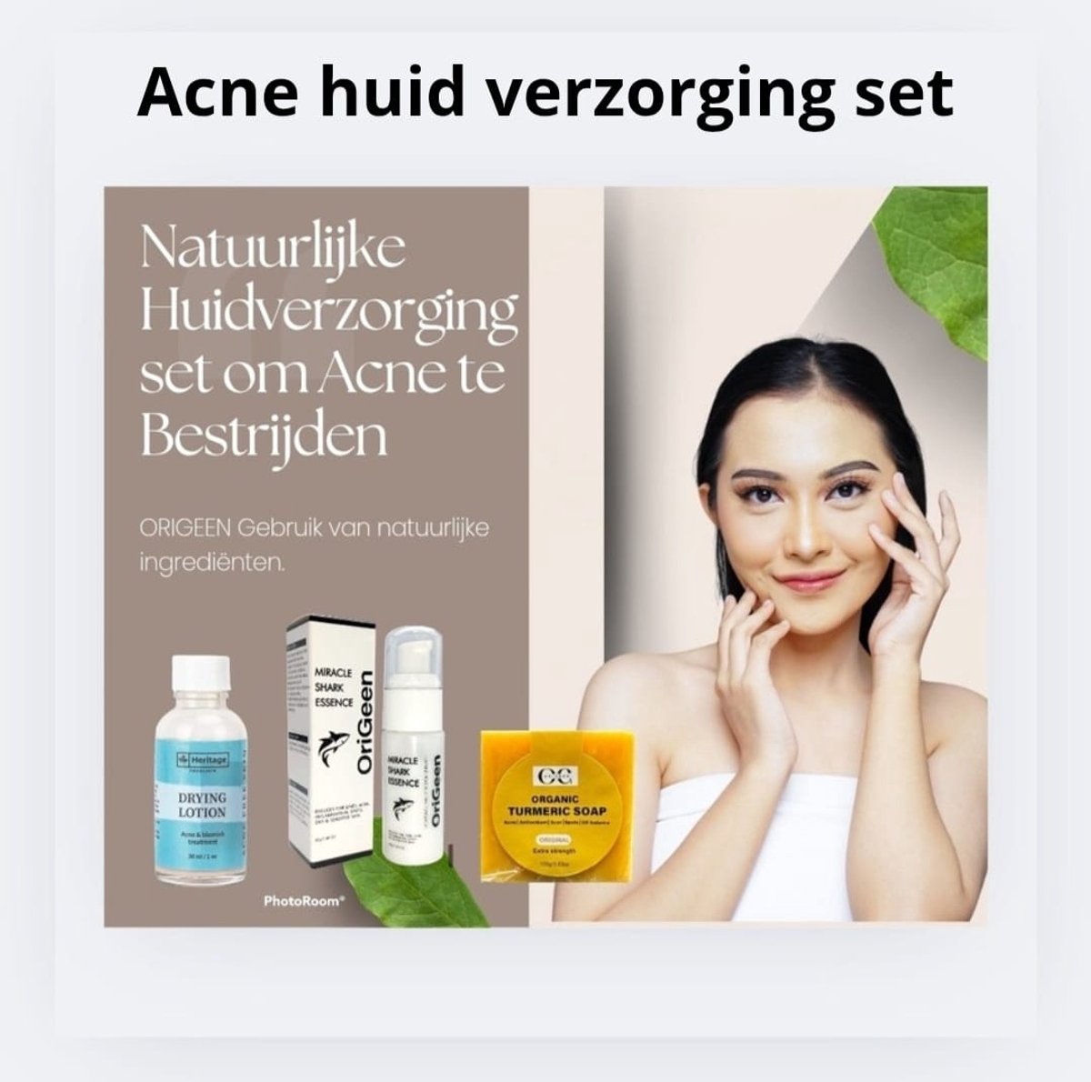 Acne Herstel Huidverzorging Set – Dag & Nachtcrème + Acne Lotion/mask + Turmeric Zeep – Snelle Behandeling tegen Acne, Littekens & Pigmentvlekken – Voorkomt Nieuwe Puistjes