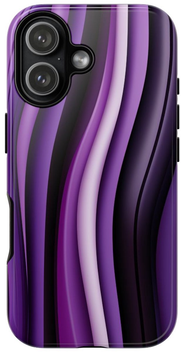 Paarse Golvende Strepen Abstract Ontwerp – Telefoonhoesje Geschikt voor iPhone 17
