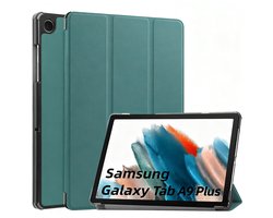 Tablet hoes geschikt voor Samsung Galaxy Tab A9 Plus - Hoesje Trifold Cover -11 inch - Groente
