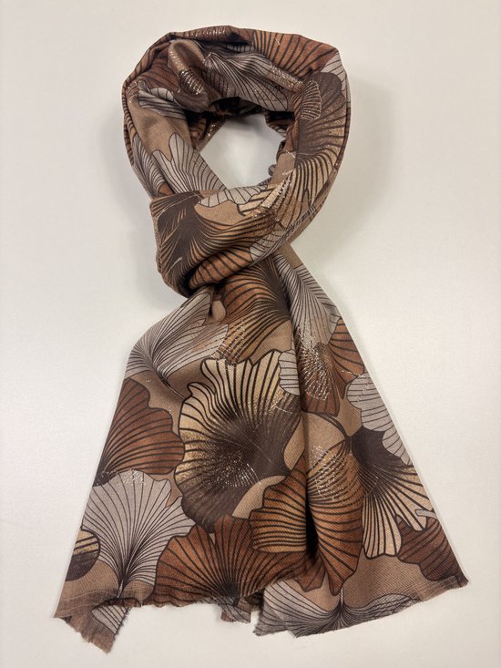 Belle écharpe avec un joyeux imprimé pailleté en tissu chaud composé à 80 % de viscose et à 20 % de laine