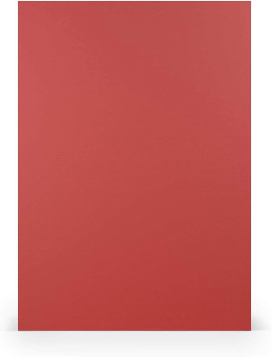PAPERADO 50 vellen gekleurd papier DIN A4 - geribbeld rood 160 g/m² - knutselpapier 29,7 x 21 cm schilderen, knutselen en afdrukken