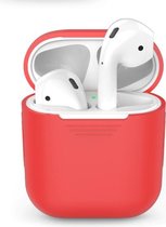 Siliconen Hoesje Apple Airpods - Siliconen Case - Voor Apple Airpods - Airpods Protector Hoesje - Beschermhoesje - Hard Cover - Rood