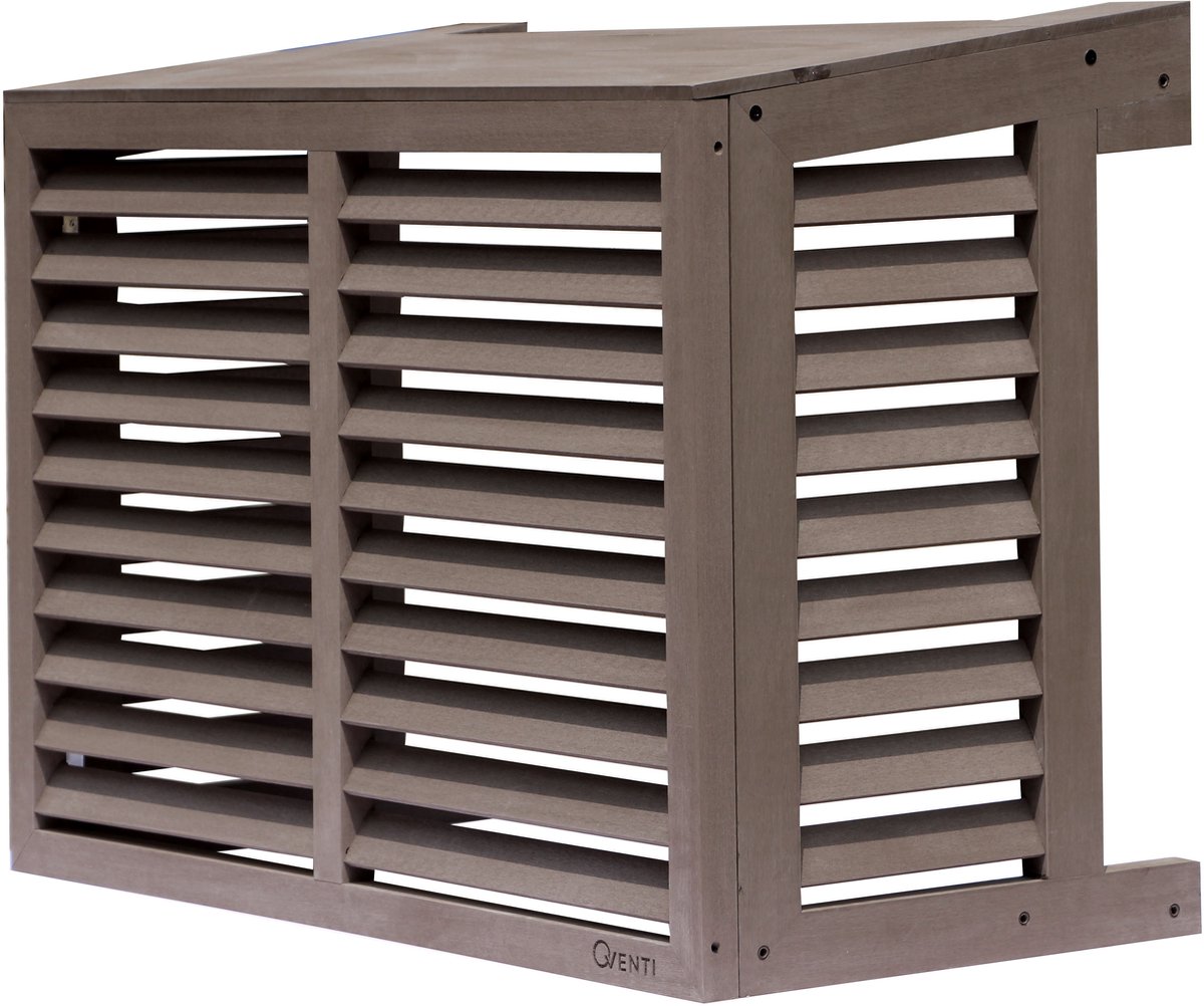 Airco omkasting houtcomposiet buitenunit – Warmtepomp ombouw – 1000 x 750 x 500mm - Bruin