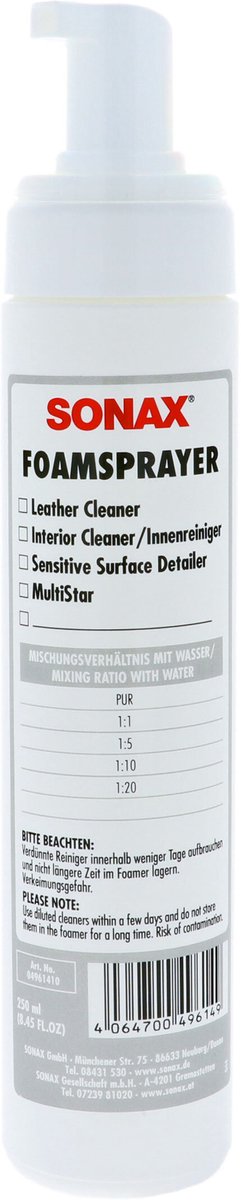 SONAX Foam Sprayer 250ml - Leeg