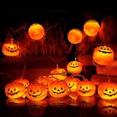 Halloween Lichtsnoer – 1,5M – 10 Pompoen Lampjes – LED Slinger - Decoratie - Lichtslinger - Lichtjes LED