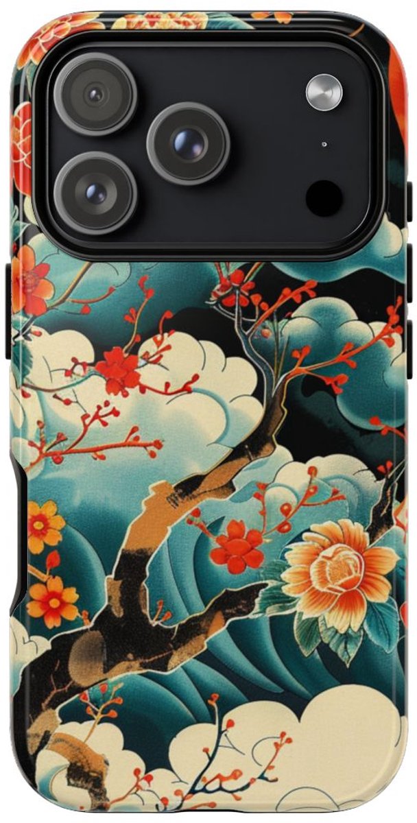 Bloemrijke Tak onder de Maan – Telefoonhoesje Geschikt voor iPhone 17 Pro