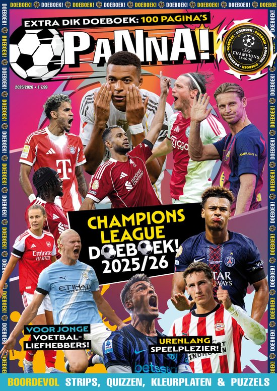 PANNA! Champions League Doeboek 2025/26 - Tijdschrift - Voetbal - Puzzelboek