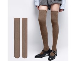 Overknee sokken - 56-58 cm lang - Sterke druk afslankende compressiekousen voor de herfst en winter - herfst- en winterartikelen voor meisjes - overknee sokken voor de herfst en winter - dikke warme kousen voor dames - strak en valt niet af
