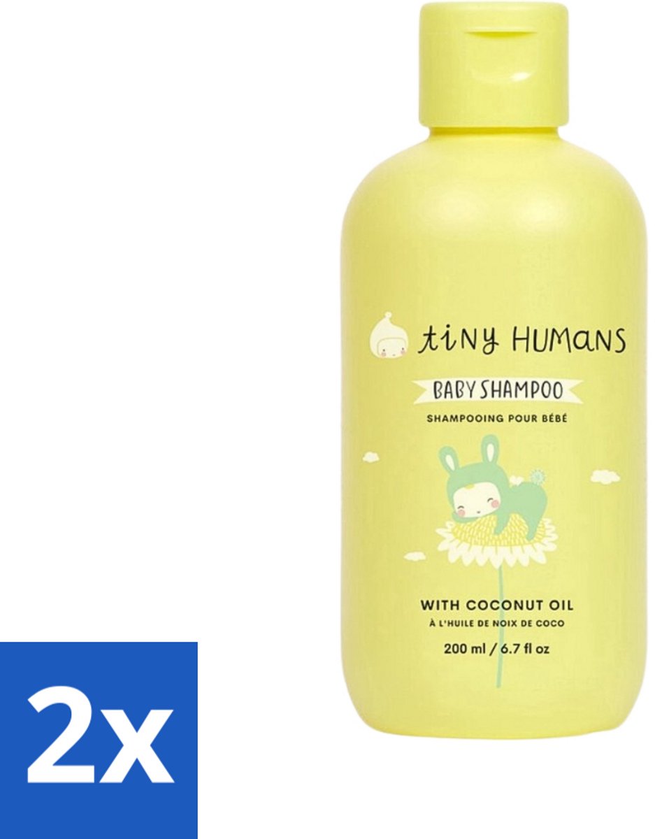 Image of 2 x Tiny Humans - Baby Shampoo - Extra Zacht & Natuurlijk - Voor Dagelijks Gebruik - 200 ml - Baby Shampoo - Babywas - Babyproducten - Natuurlijke Shampoo - Milde Shampoo
