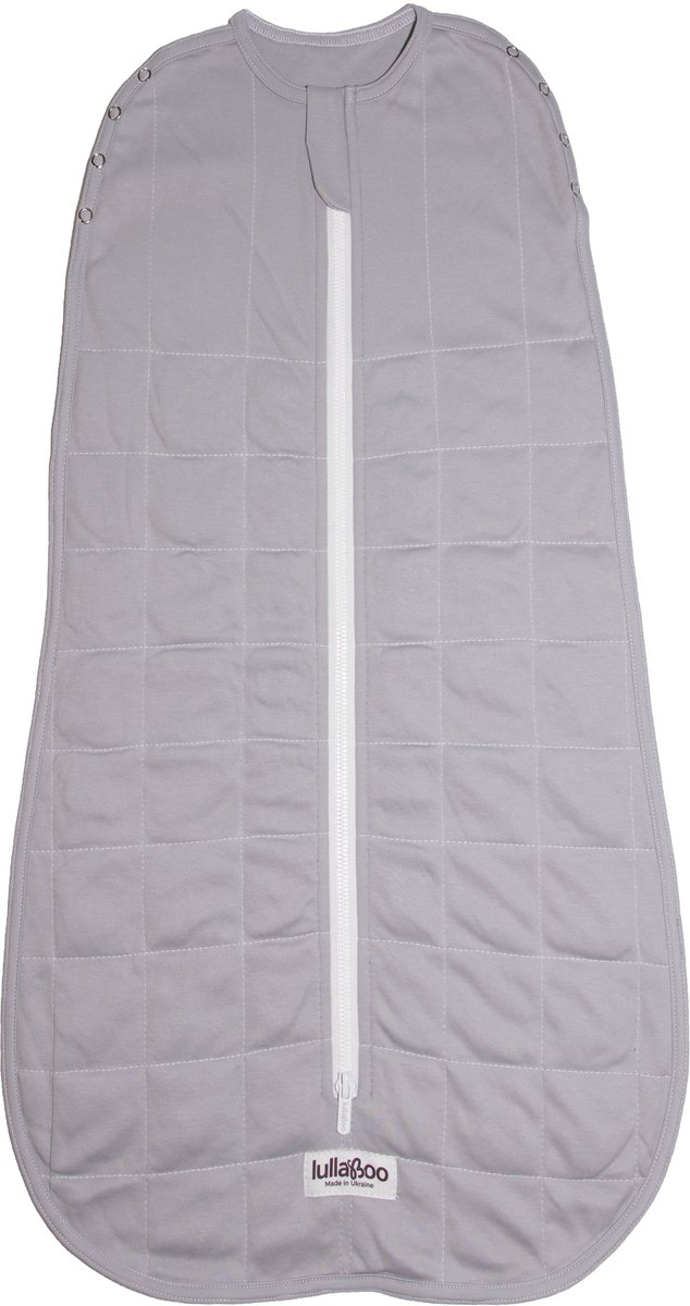 Baby Verzwaarde Slaapzak 3-12 mnd (maat S) - met knopen - Grijs - TOG 1.2 (Baby Weighted Sleeping Bag Lullaboo)