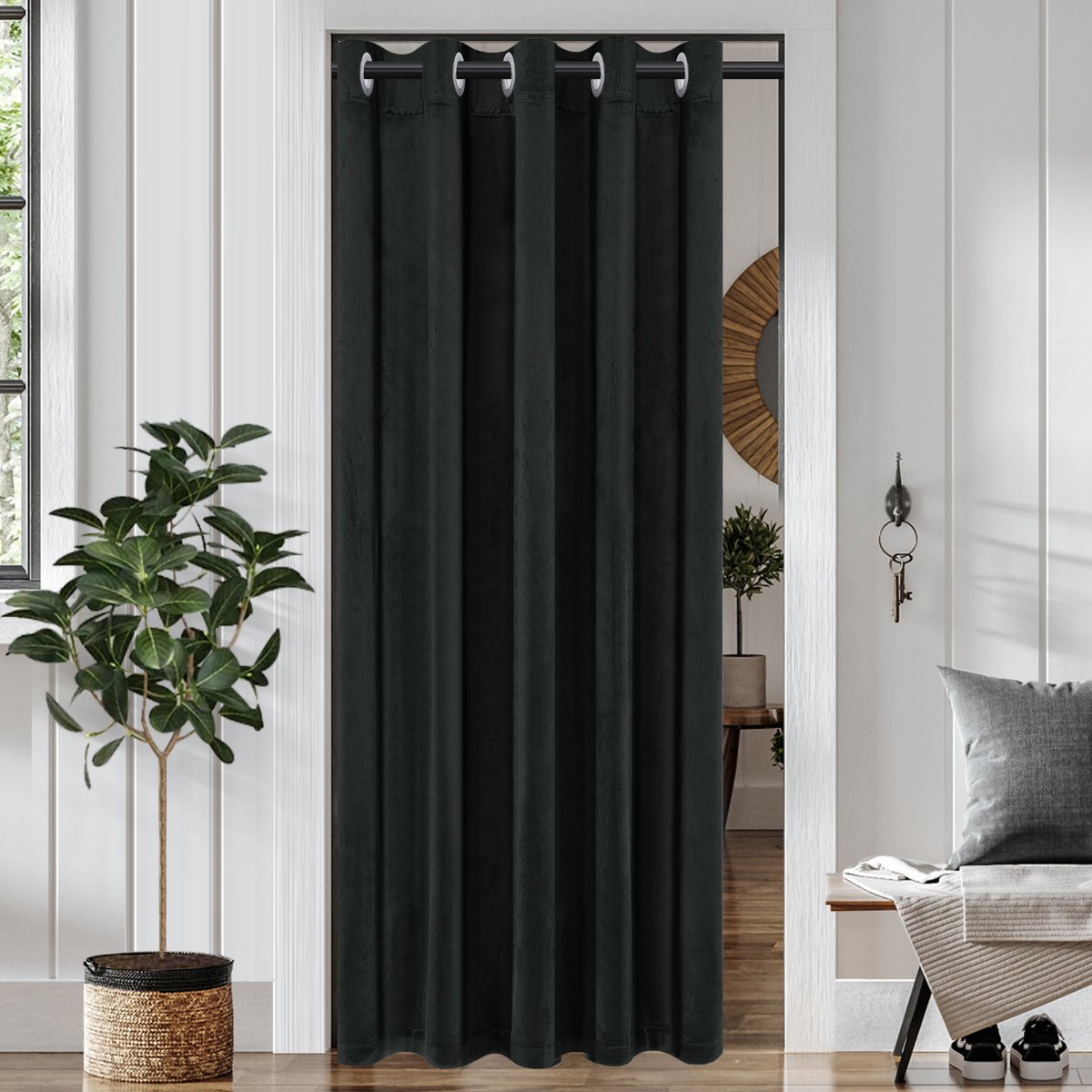 Larson - Luxe geweven blackout gordijn - met haken - 3m x 2.5m