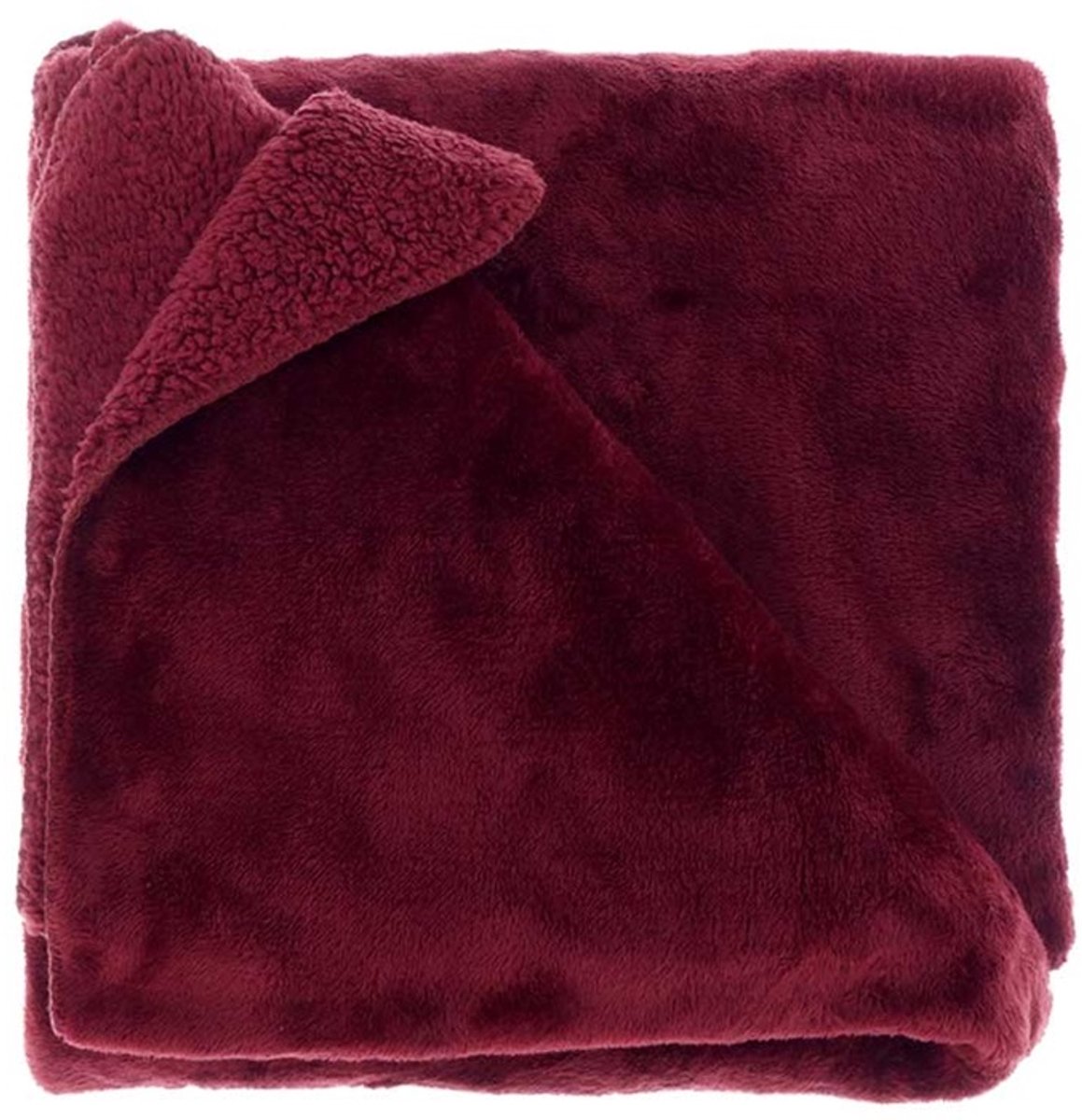 Unique Living Plaid Torvah 150x200cm bloodstone Donkerrood