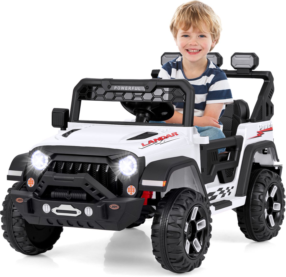 Costway Elektrische auto voor kinderen - 12V kinderauto met afstandsbediening