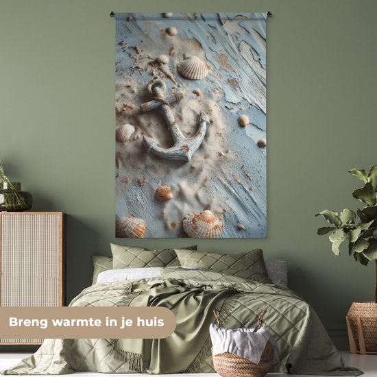 Tapisserie murale 120x180 cm - Anker - Bois - Coquillages - Sable - Tapisserie - Tapisseries