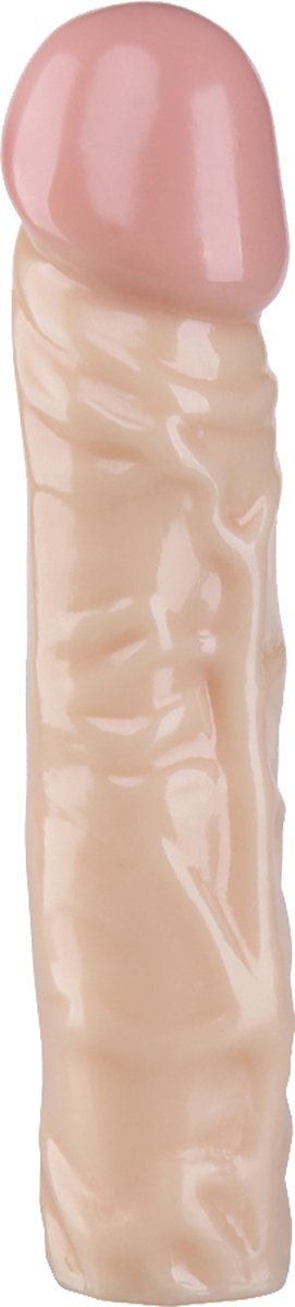 Being Fetish - PVC Rechte Dildo - 20 cm - Lichte Huidskleur