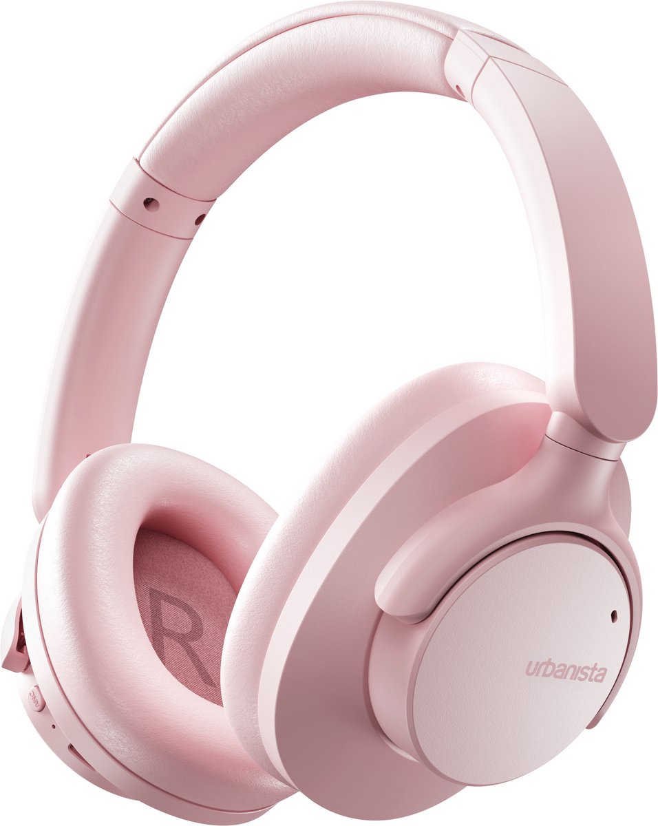 Urbanista Valencia Draadloze Koptelefoon Over-Ear – Active Noise Cancelling – 50u Batterijduur – Roze