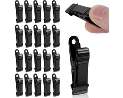 20 stuks - mini-metalen klemmen - krokodillenklemmemetalen - stevige veerklemmen - hangende krokodillenklemmen - voor kabels, fotosnacks, papiers, gordijnen (zwart)