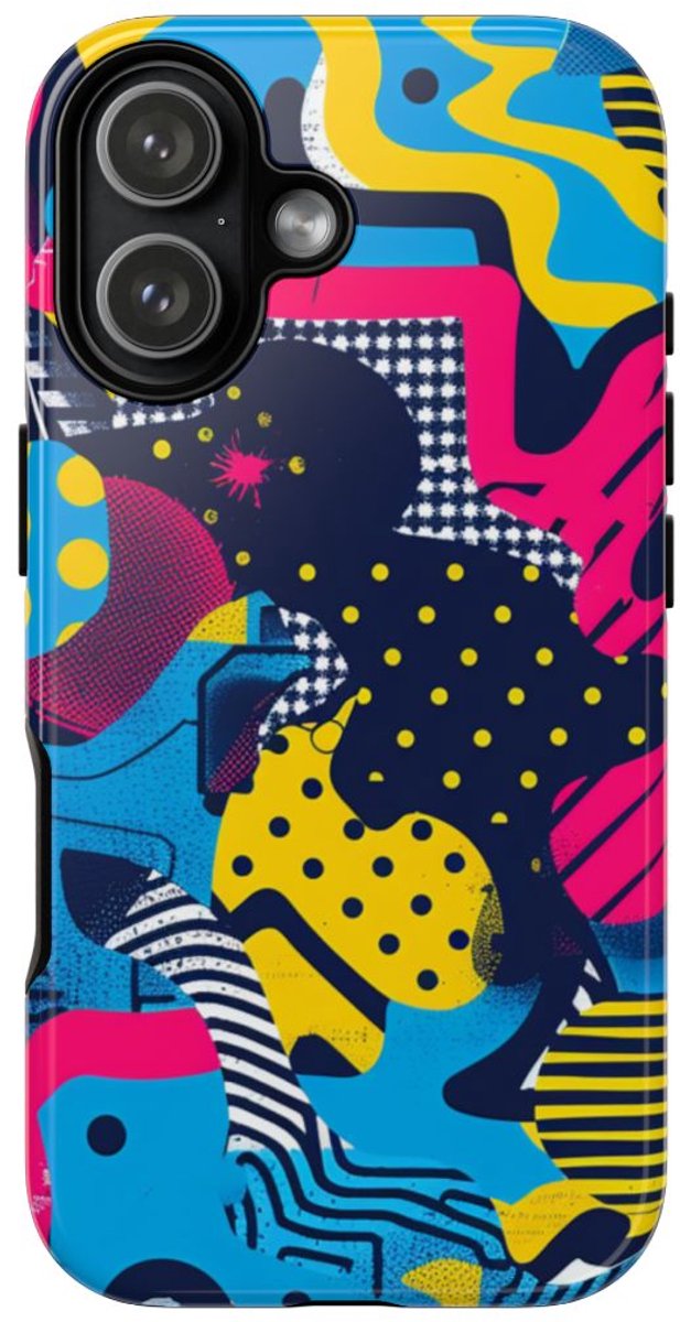 Vrolijk Abstract Geometrisch Patroon – Telefoonhoesje Geschikt voor iPhone 17