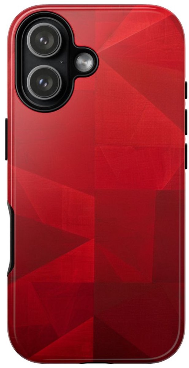 Rood Geometrisch Abstract Ontwerp – Telefoonhoesje Geschikt voor iPhone 17