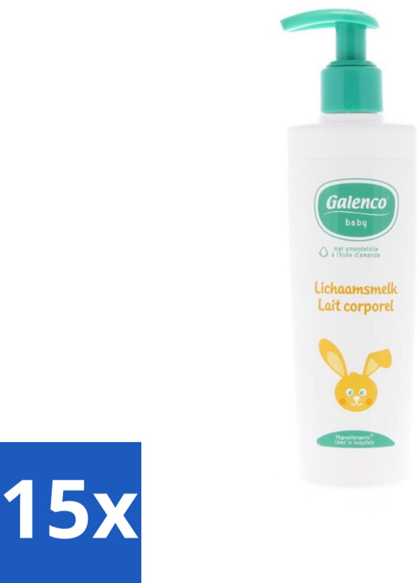 Image of 15 x Galenco - Babyverzorging - Lichaamsmelk - Gevoelige Huid - 200 ml - Panthenol - Hydrateren - Verzachten - Babyproducten