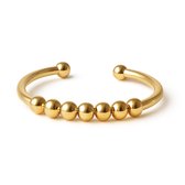 Anxiety Ring - Stress Ring - Fidget Ring - Anxiety Ring For Finger - Draaibare Ring Dames - Spinning Ring - Spinner Ring - (RVS) Goud