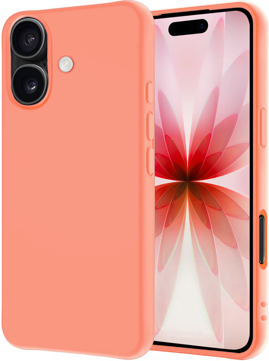 Hoesje - Geschikt voor Apple iPhone 17 - Sterk & Shockproof - Hoes Cover - Siliconen Case - Perzik