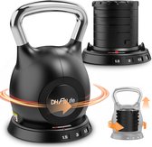 Kettlebell Réglable DH FitLife 7-en-1 – 1,5 à 10 Kg, Changement De Poids En 1 Seconde, Idéal Pour Musculation Et Home Gym