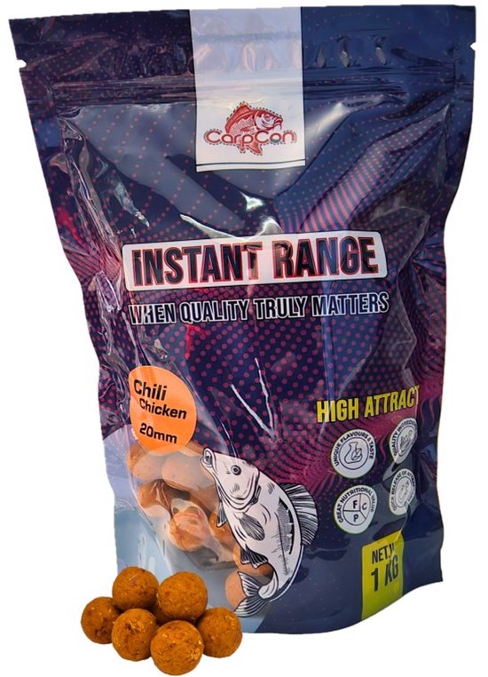 Voerpakket 'Chili Chicken/Tutti Frutti' Klein - 20mm - Met 20mm Boilies, Bait Smoke, Pop-Ups & Hookbaits - Karper voer/boilies - Voordeelpakket voor vissers - Karper lokvoer Visset — afbeelding 3