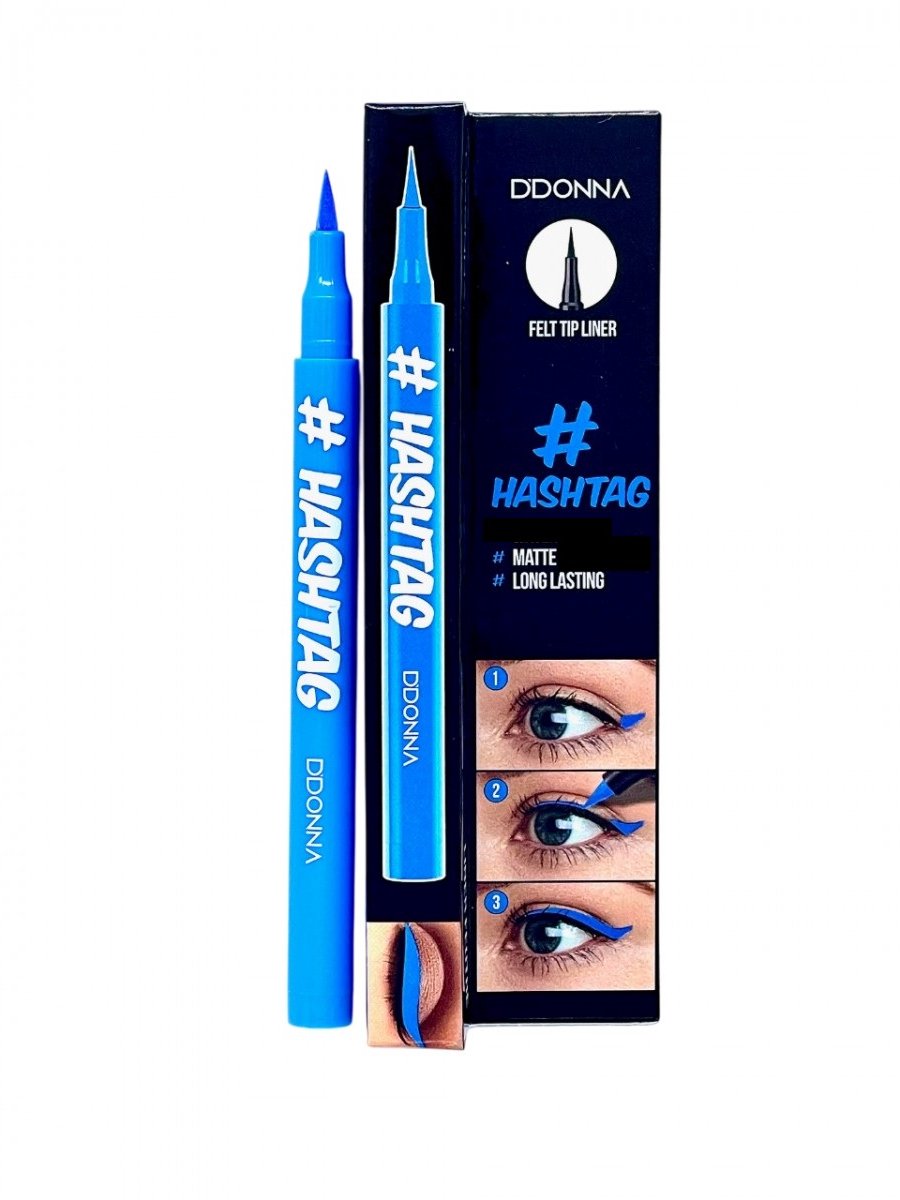 D'Donna - Eyeliner Vilten Punt - Mat - Licht Blauw - NIET WATERPROOF - NIET ZWART - Inhoud 2 gram - In doosje verpakt