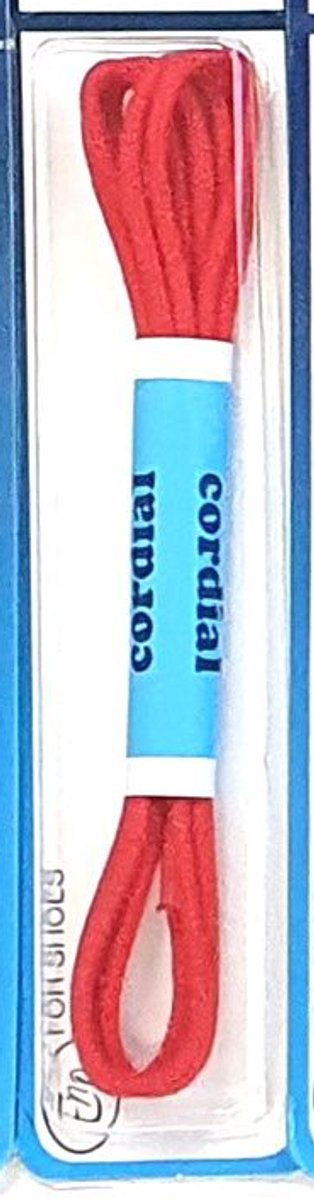 Cordial veter - 120cm - rood - dun rond