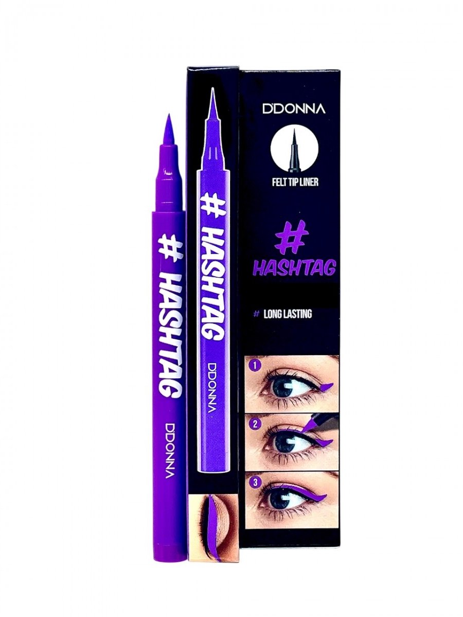 D'Donna - Eyeliner Vilten Punt - Mat - Paars - NIET WATERPROOF - NIET ZWART - Inhoud 2 gram - In doosje verpakt
