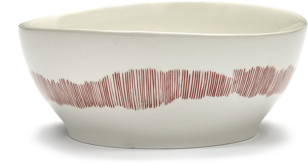 Serax - Ottolenghi Feast - Kom L - Wit/Rood - 18 Ø - 4 stuks