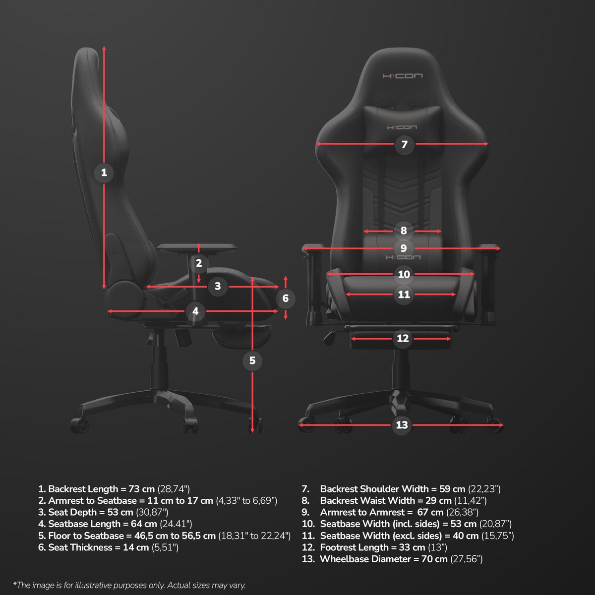 Afbeelding 3 van Gamestoel - Gaming stoel - Game stoel - Gaming Chair - HICON® - Verstelbaar - Mondo - Max Gewicht 150 kg - Zwart Wit