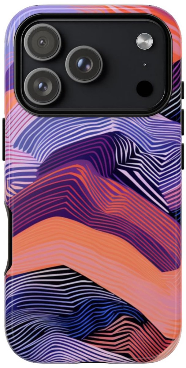 Abstracte Kleurrijke Golfpatronen – Telefoonhoesje Geschikt voor iPhone 17 Pro