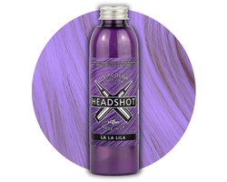 Headshot Semi Permanente Haarverf: La La Lila - -Paars - Fles van 150ml - Inclusief handige doseerpomp!!