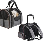 Voor Katten En Kleine Honden, 4-weg Handtas Met Wieltjes Multifunctionele Rugzak Ademende Kaki Huisdierdraagtas Draagtas Met Wieltjes