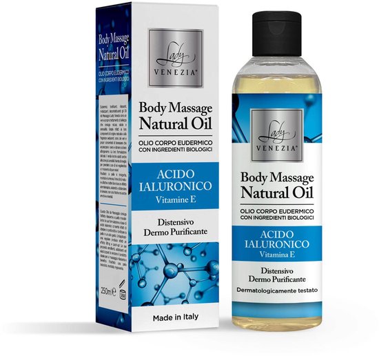 Lady Venezia Natuurlijke Lichaamsmassageolie met hyaluronzuur ontspannend en huidzuiverend 250ml
