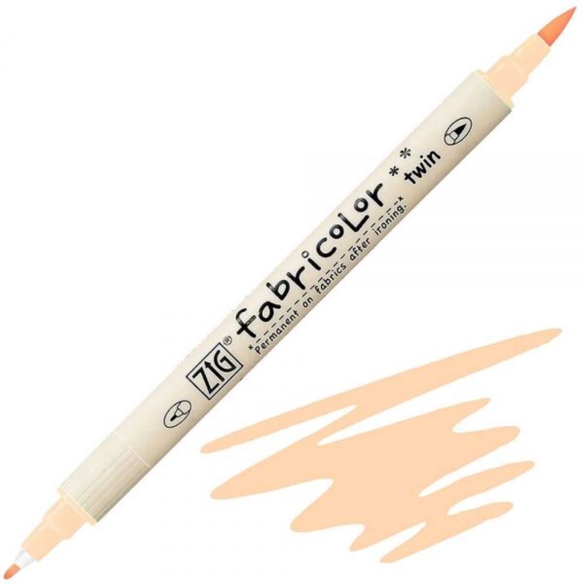 Zig - Fabricolor - Twin Tip Textielmarker - flesh colour