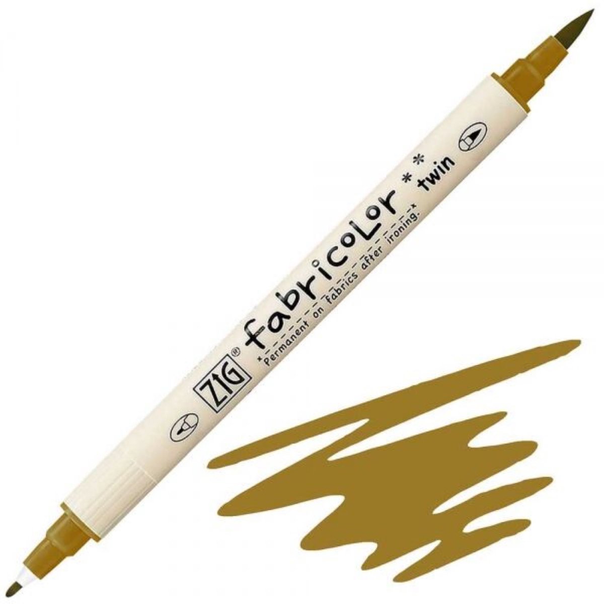 Zig - Fabricolor - Twin Tip Textielmarker - dark oatmeal