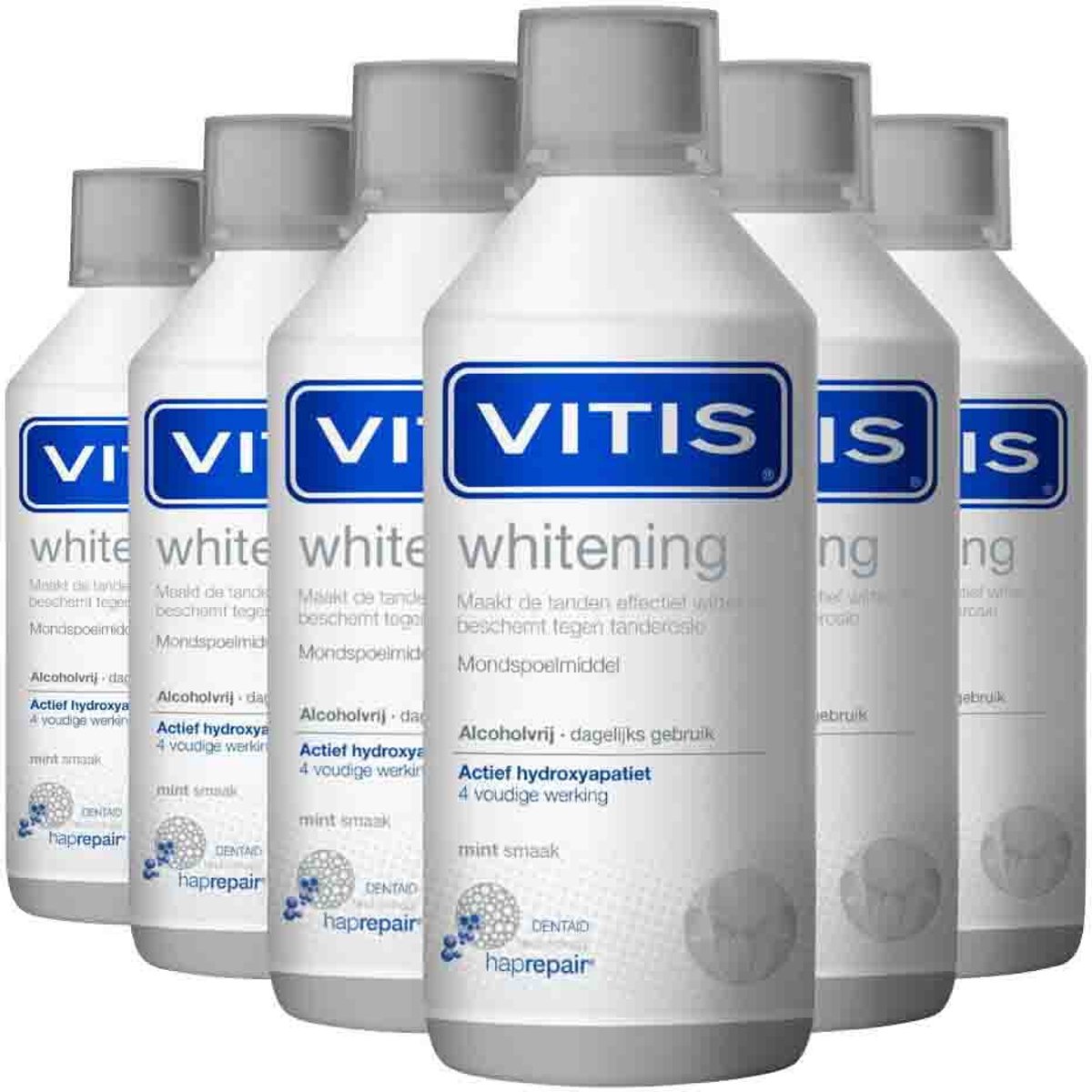 Vitis Mondwater Whitening - 6 x 500 ml - Voordeelverpakking