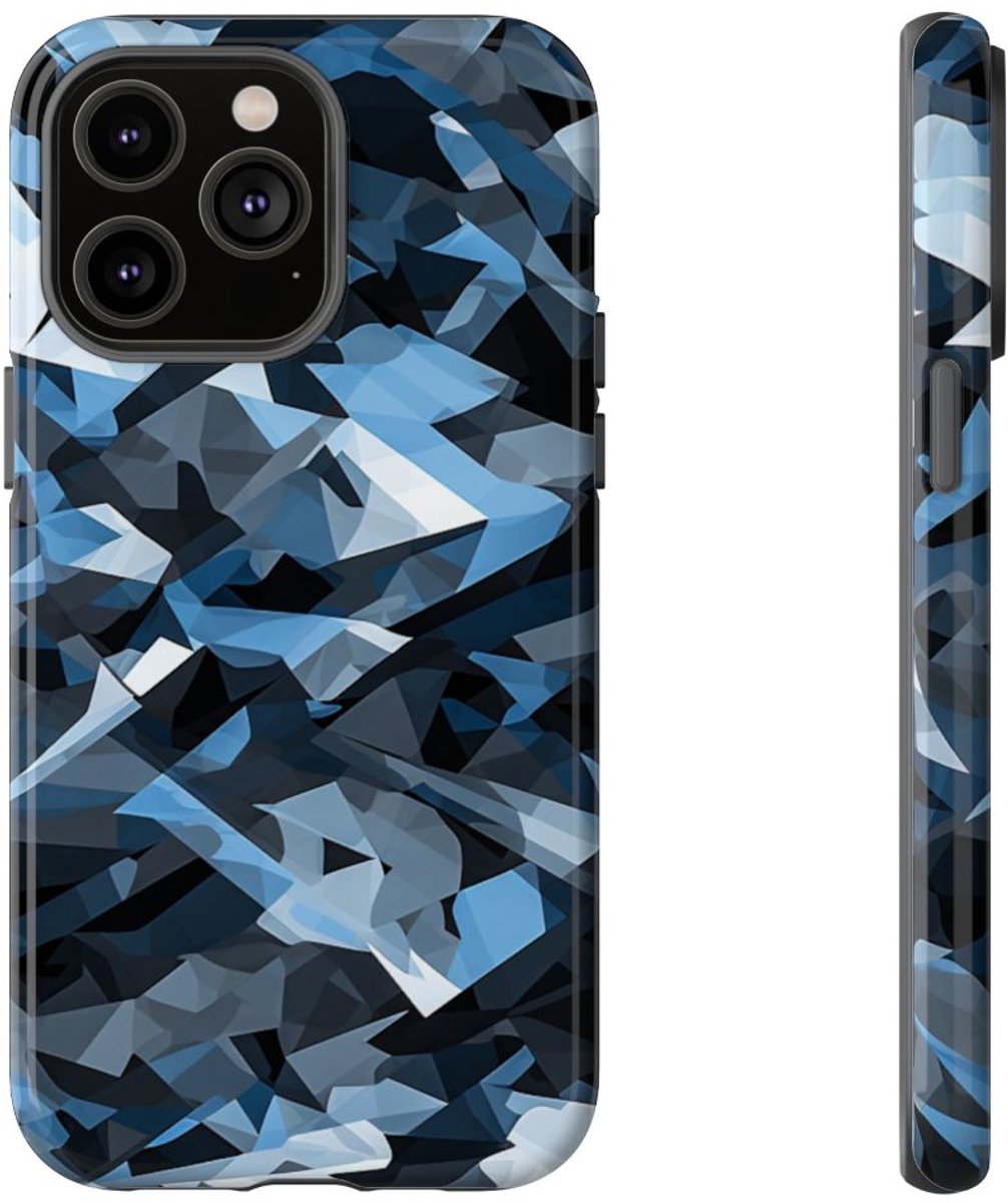 Stedelijk Geometrisch Camouflagepatroon – Telefoonhoesje Geschikt voor iPhone 14 Pro Max