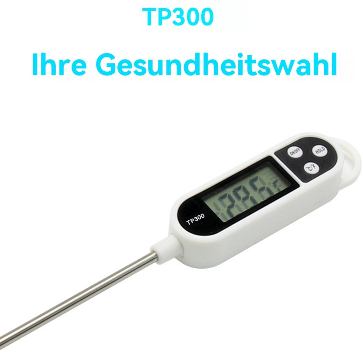 Digitale Keukenthermometer- Zeer nauwkeurige thermometer voor koken met roestvrijstalen sonde voor braden, grillen en koken. Meetbereik -50 °C tot 300 °C. — cadeau in Cadeau-ideeën - foto 2
