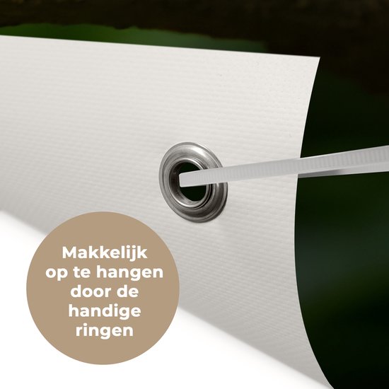 Affiche de jardin 100x100 cm - Décoration de jardin Vogel - Branche - Jaune - Feuilles - Affiche pour le jardin - Décoration extérieure - Tableau de jardin clôture - Décoration murale sur toile de jardin - Décoration murale sur toile de balcon