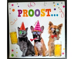 Wenskaart - muziekkaart - pop-out wenskaart - kaart met licht - kaart met muziek - biertje - verjaardag - van harte gefeliciteerd - jarig - proost