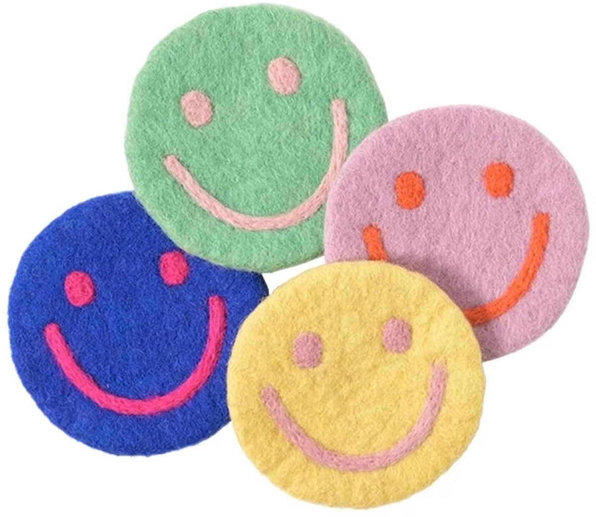 Aveva glasonderzetter set van 4 D10cm smiley