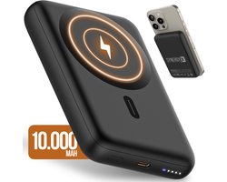 SynergyX® Powerbank 10.000 mAh - Geschikt voor MagSafe systeem - Magnetisch opladen - Festival - Noodpakket - Draadloos opladen - Met USB-C Poort